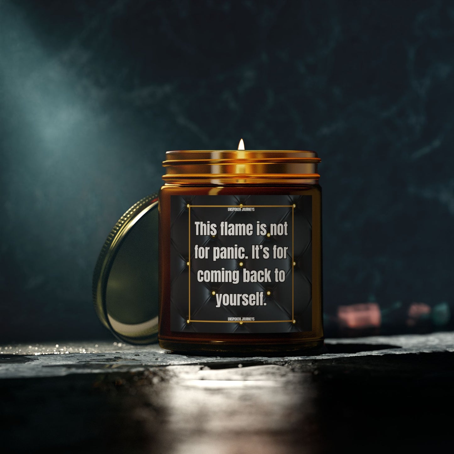 This Flame Is Not for Panic” Candle – Breath Ritual Companion