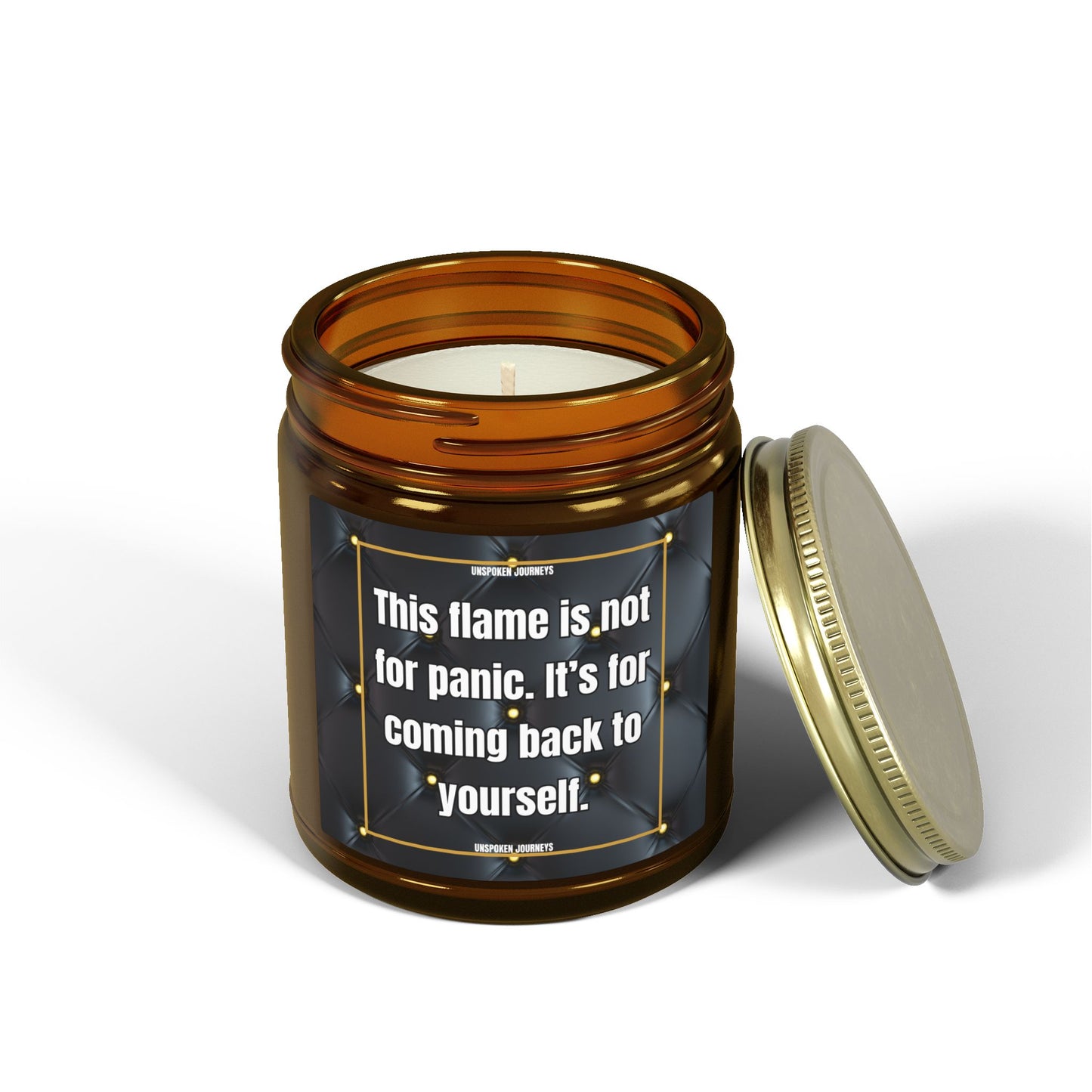 This Flame Is Not for Panic” Candle – Breath Ritual Companion